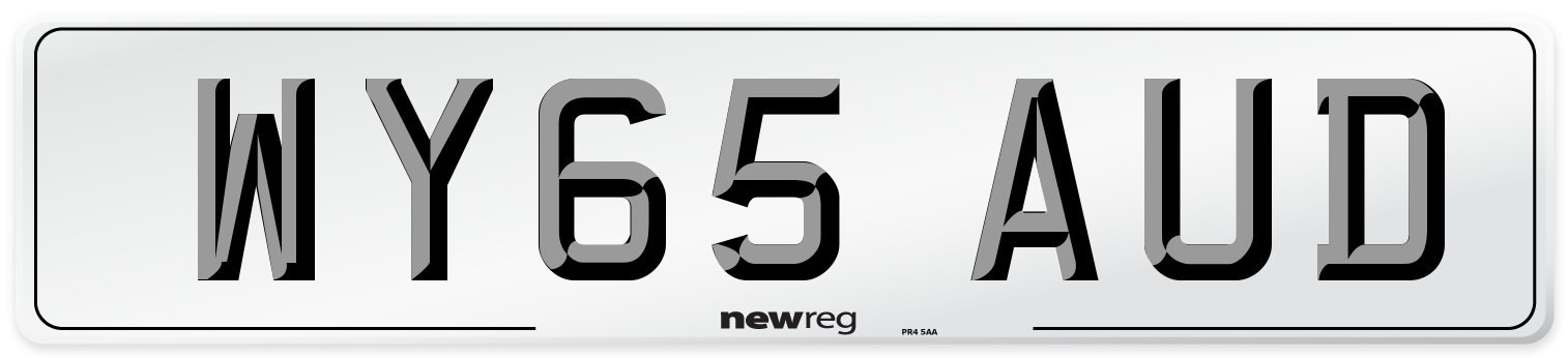 WY65 AUD Number Plate from New Reg